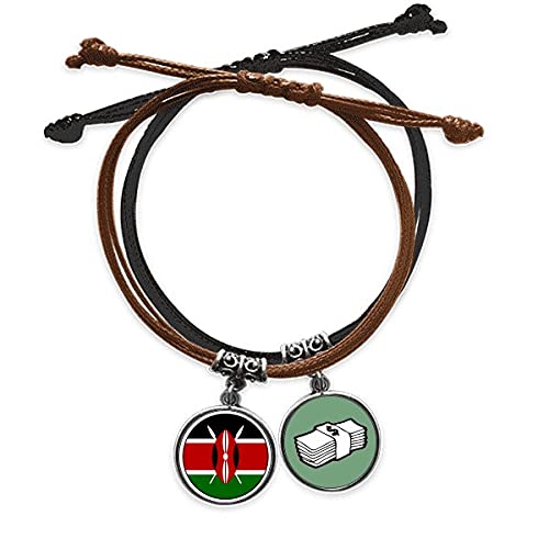 Pulsera Kenia de cuero ajustable el regalo cultural perfecto unisex