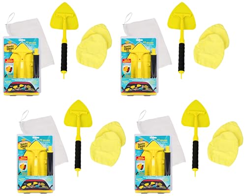Image of Invisible Glass 95160 Reach & Clean GlassWindshieldCleaner ToolKit With ExtendableHandle, ReusableQuickChange Microfibers,StorageBag for AutoWindshield,Trucks, SUVs, RVs,Windows (Pack of 4)