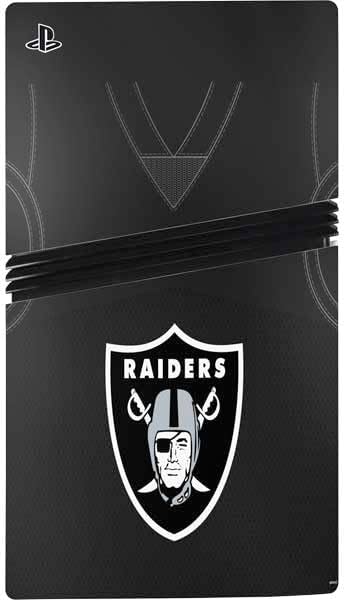 Skinit Decal Gaming Skin Compatible with PS5 Pro Console - Officially Licensed NFL Las Vegas Raiders Team Jersey Design