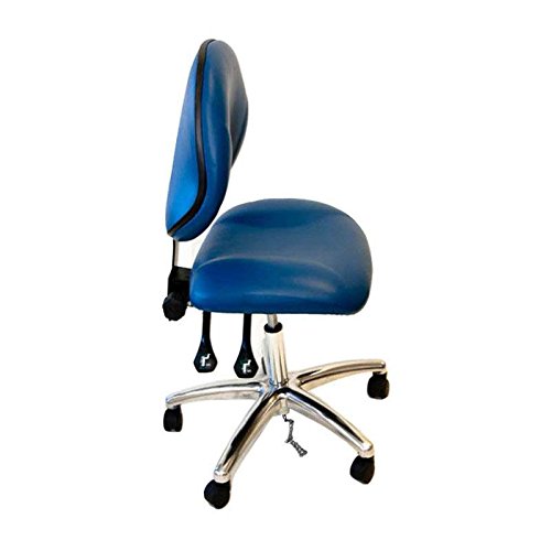 Adjustable 19-24" ESD-Safe Cleanroom Vinyl Chair with Chrome Base
