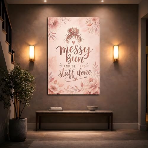 Impression sur toile fleurs messy bun de qualite galerie avec chassis 3cm - 2