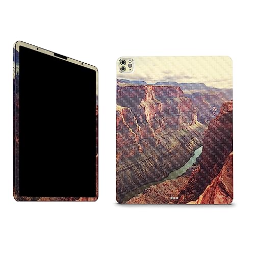 Image of MightySkins Carbon Fiber Skin Compatible with Apple iPad Pro 12.9 inch M2 6th Gen (2022) Full Wrap Kit - Grand Canyon | Protective, Durable Textured Carbon Fiber Finish | Easy to Apply | Made in The USA