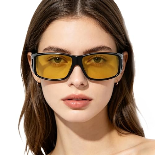 Night Driving Glasses, Polarized UV Protection Sunglass, 6.14 Inch Adjustable
