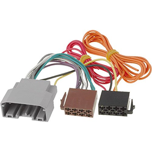 sound-way Zestaw do montażu radia samochodowego, ramka przednia 1 DIN z pustą kieszenią, adapter kablowy złącza ISO, adapter antenowy, kompatybilny z Chrysler/Dodge/Jeepem