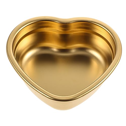 OUNONA Heart Shaped Stainless Steel Snack Plate Dessert Dish for Easy to Clean Grill Plate for Parties and Family Gatherings Resistant Dinnerware for Home and Restaurant Use
