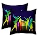 2 Stück Polyester-Überwurf-Kissenbezüge, Balletttänzerin, Damensilhouetten, Kissenbezüge, 50,8 x 50,8 cm, dekorative Kissen für Couch für Wohnzimmer, Garten, Couch, Bett, Sofa, Stuhl