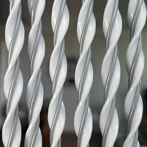 Trente Cortina antiinsectos, diferentes tamaños y colores, 90 x 210 cm, para puerta de balcón, color blanco/gris