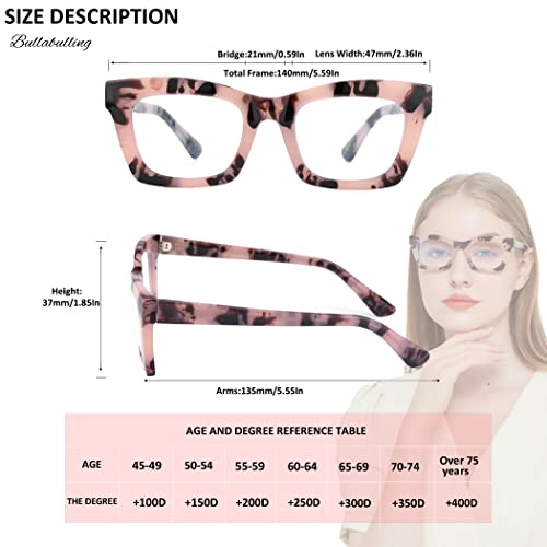 Image of 3 pack style Spring hinge Readers Blue Light Blocking Computer Square Reading Glasses for Women Men