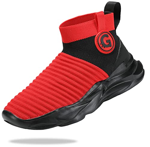 Santiro Boys Sneakers Girls Slip on Shoes Fashion High Top Athletic Shoe