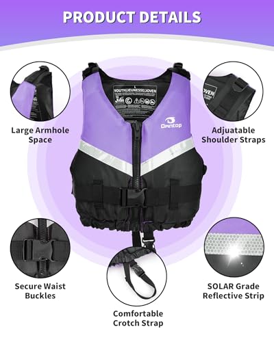 Image of Owntop Swim Jacket Kids Adults | Super-Thin & Lightweight | Comfortable Crotch Strap | Easy-to-spot Colors | Swimming Training, Kayak, Boating