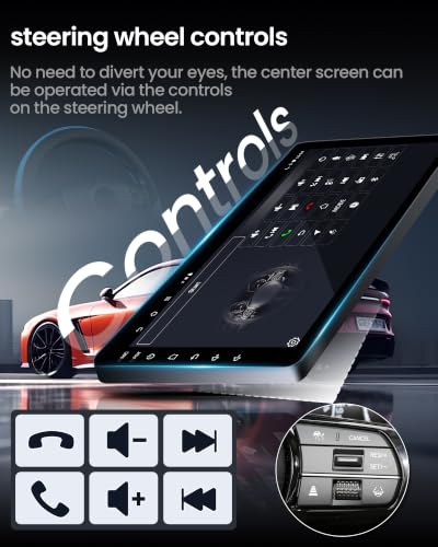 Image of 8 Core 4GB+64GB for Toyota Highlander 2008-2012 Car Radio Stereo Upgrade: Android 15, 9-Inch 1280 x 800 IPS, 5G Wireless CarPlay Android Auto, AM FM RDS, DSP, WiFi 6, GPS, SWC, Backup Camera
