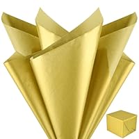 Zijde vloeipapier vellen bedrukt - Mini hearts Wit/Goud, pak a 200vel, 50x70cm