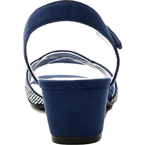 David Tate Womens Rain Faux Suede Square Toe Dress Sandals4