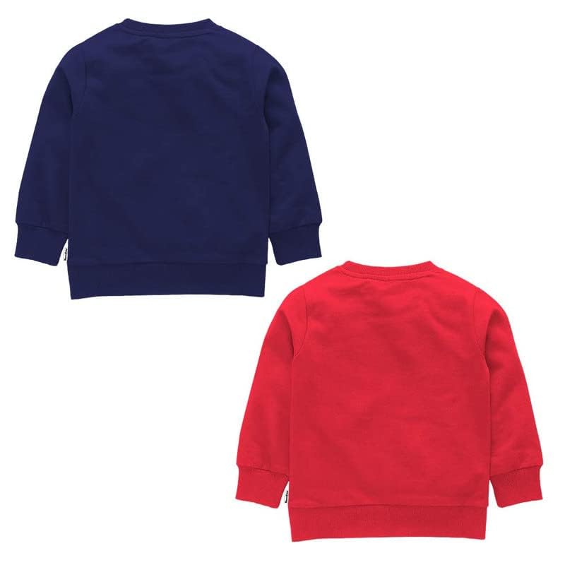 Image of Boys' T-Shirt Chest Printed Full Sleeves Sweatshirt Material T-Shirt Pack of 2