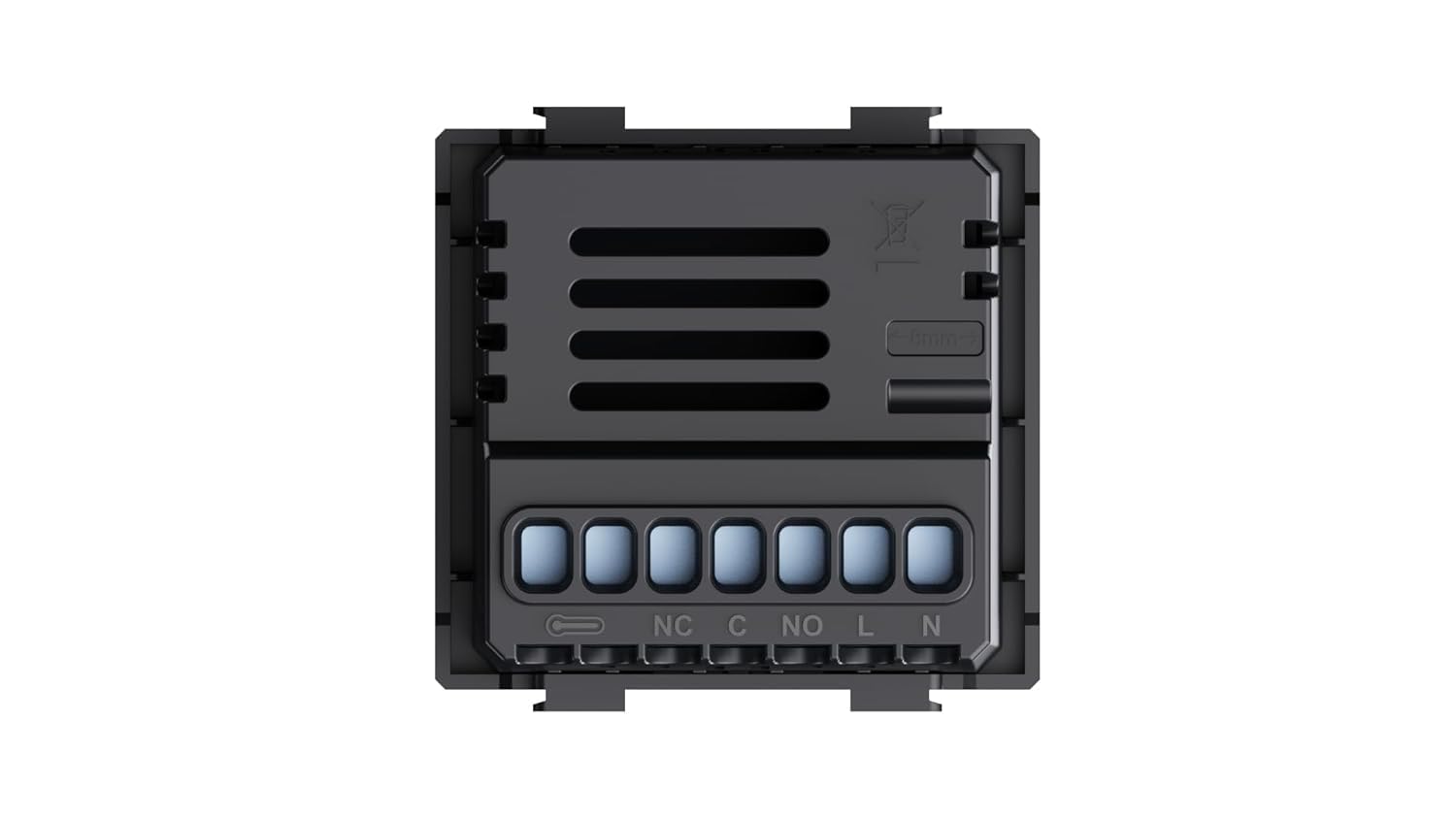 Elektronova Cronotermostato connesso WIFI TUYA da incasso modulo programmabile 2P 240V display touch retroilluminato colore bianco compatibile su supporti Vimar plana