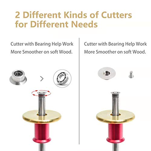 Newkiton Wheel Marking Gauge, 1 Bearing Wheel Cutter For Soft Wood, 1 Locked Up Wheel Cutter For Hard Wood, 1 Screwdriver Included #TOP3