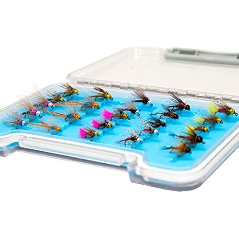 Superbe Flies 24 Essential Bead Head Nymph Trout Fly Fishing Assortment | Fly Box | Size: #12, 14, 16, 18 Cover