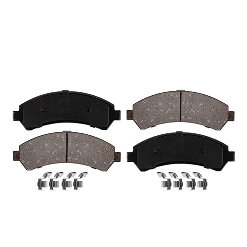 Image of Detroit Axle - 4WD Front Ceramic Brake Pads Replacement for Chevy S10 Blazer GMC Jimmy Sonoma Bravada Hombre - 4pc Set