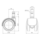 Zoom IMG-1 hjh office 619023 5x rotelle Zoom IMG-1 hjh office 619023 5x rotelle