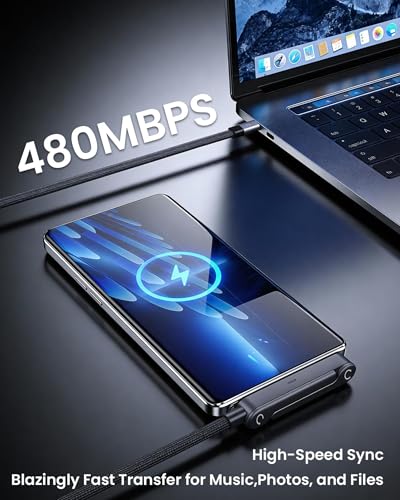Image of MX USB C to USB C 240W Fast Charging Cable 1.5M with Foldable Invisible Multi-Angle Adjustable Stand Multi Charger Cord with Type C Cable for Phone, Tablet,Laptops Quick Charge, Desk & Car Use