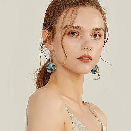 36 Pairs Fashion Vintage Drop Dangle Earrings Set For Women/Girls Bohemian Earrings With Hollow Leaf Waterdrop Jewelry For Birthday/Party/Christmas Gifts #TOP1