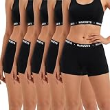 Marvmys Damen Boxershorts Baumwolle Atmungsaktiv Unterwäsche 5per