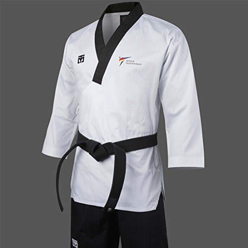 MOOTO Korea Taekwondo Poomsae Uniform WT Logo Taebek Dan MMA Martial Arts Karate Judo Kick Boxing (170(Height:170~179cm)(5.58~5.87ft), 1. Male) - Thumbnail 3