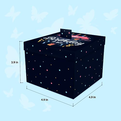 FETTIPOP Premium Butterfly Explosion Box – Funny Surprise Prank Gift with Flying Butterflies - Unique Birthday or Party Box for Kids & Adults