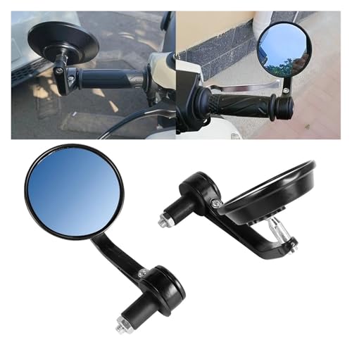 Retrovisores laterales redondos 7/8 para manillar de moto cafe racer y motocicletas urbanas 6
