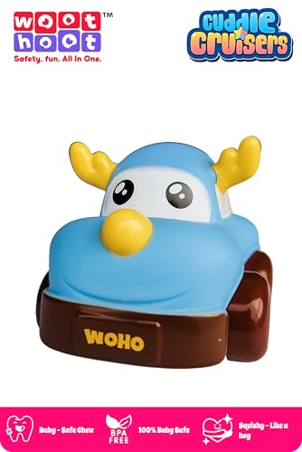 Image of Soft, Safe & Scented Car for Toddlers 1-3 Years BPA-Free, Chewable PVC Vehicle, Sensory, Motor Skill Development, Food Grade Toy, Baby Car Toys 6-12 Months+, One-Piece Design Infant Toys
