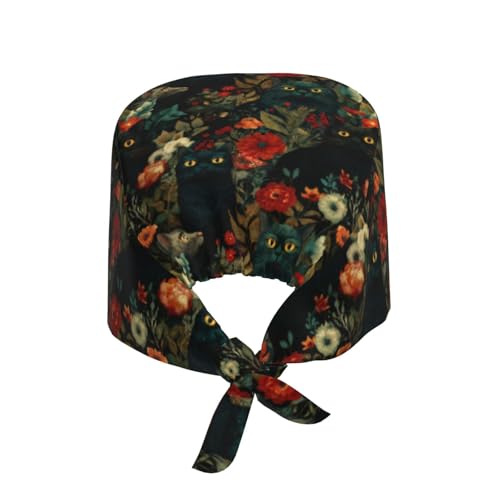 Image of Adjustable Scrub Cap with Sweatband, Breathable Working Hat for Men /Women