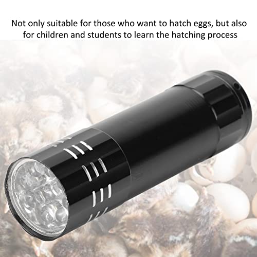 Egg Candler Light Tester, High Cool LED Light Candling Lamp, 9 Lamp Secure Cool Light with Lanyard, High Accuracy Egg Candle Tester for Chickens Geese Cranes Quails Ducks - Image 4