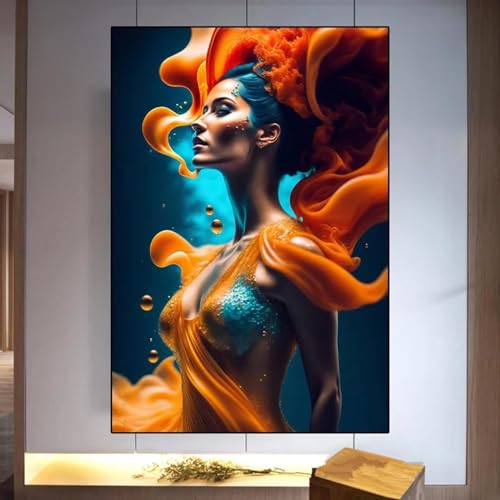Impressions sur toile femme africaine peinture artistique KEBIA 40x60