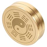 POPETPOP Traditional Chinese Compass Cover Retro Style Pure Copper Mini Compass for Home Decor and Outdoor Use for Feng Shui and Luck