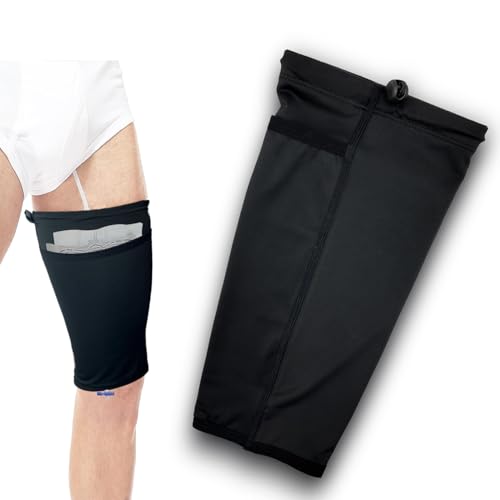 Catheter Leg Bag Straps Holder Polyester Fabric Leg Urine Bag Stand Catheter Sleeves Urine Drainage Device Holder Bag Foley Catheter Bag Holder Strap Urinary Bag Stay in Place Bags for Men Or Women