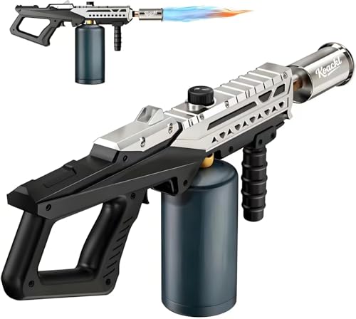 Powerful Propane Torch Gun, Kitchen Torch with Adjustable Flame, Flamethrower