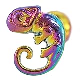 [ROQUE] ボディピアス カラーカメレオン ストレートバーベル(1個売り) 14G レインボー