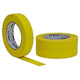 3 pk 1' inch x 60yd STIKK Yellow Painters Tape 14 Easy Removal Trim Edge Finishing Decorative...