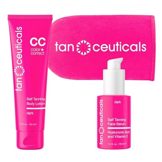 Tanceuticals Body + Face Serum Self Tanning Kit, Dark Shade