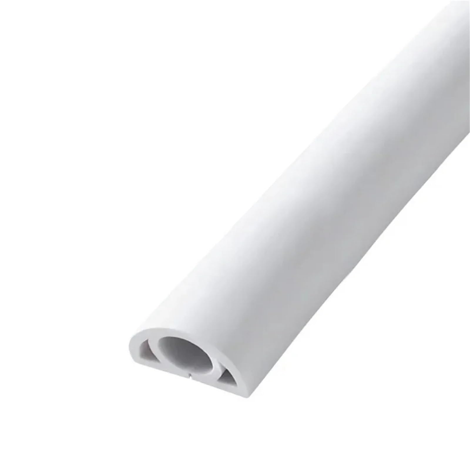 caNaleta Cables Pared Adhesivo 1 Unidad de Cubierta for Cables Suelo m/3 m, Fundas PVC Flexibles for conductos eléctricos, Protectores Adhesivos for Suelos(White,3.0M)