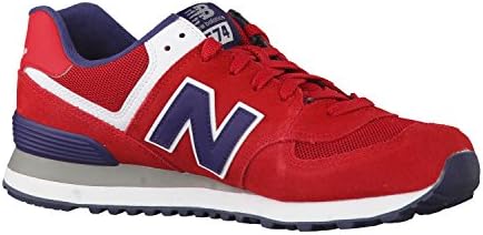 New Balance Unisex 574 V2 Lace-Up Sneaker,Red/Navy,Men 7.5 / Women 9 — view 10