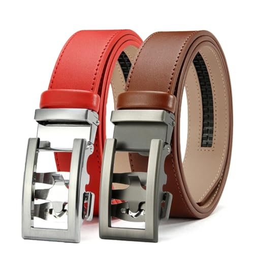 Mens Hollow Automatic-Buckle Genuine Leather Luxury Belt Business Casual Adjustable Male Belts3