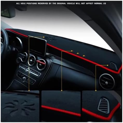 Dashboard mat Accessories Mat Dashboard Cover Pad Sunshade Dashmat Carpet Accessories Sun Visor Dashboard Cover(Black LHD)