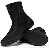 KEFUWU Wrestling Boxing Boots Wide for Men High Top Breathable Lightweight Non-Slip for Competition & Training(9 Man Wide, Black)