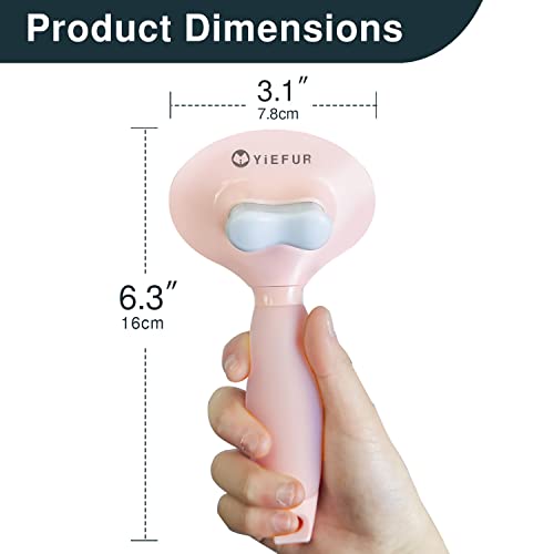 Image of Cat Hair Brush, Soft Silicone Self Cleaning Brush for Short and Long Haired Cats, Pink Pet Grooming Comb, Cat Shedding Brushes