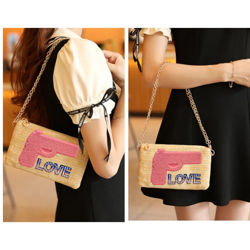 Farm4Far Women Woven Bow-Tie Lace Shoulder Bag2