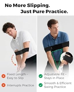 FODESAN Adjustable Golf Swing Trainer Arm Band – 2026 Essential Golf Accessories for Golfers – Innovative Arm Connection Aid with Strong Restraining Power to Fix Chicken Wing & Improve Swing Stability