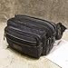 JenNiFer 5-Schichten Männer Leinwand Gürteltasche Reise Lustige Packung Praktische Handtasche Tasche Mode - Schwarz