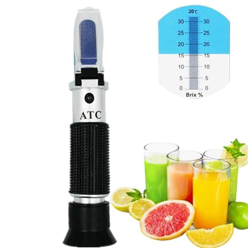 ブリックス屈折計 手持ち式糖度計 食品 果物 飲料 ブリックス含有量 自家製ツール ATC/ブリックス範囲 0~32%