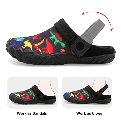 Kids Boys Girls Swimming Hiking Water Shoes Sandals Wide House Slippers Clogs Colorful Red Dinosaur 2 Big Kid #TOP3